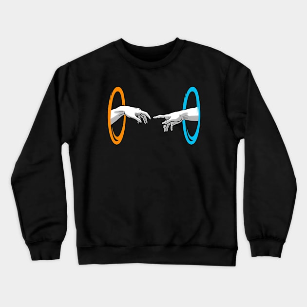 Portal Hand of God Crewneck Sweatshirt by albertocubatas